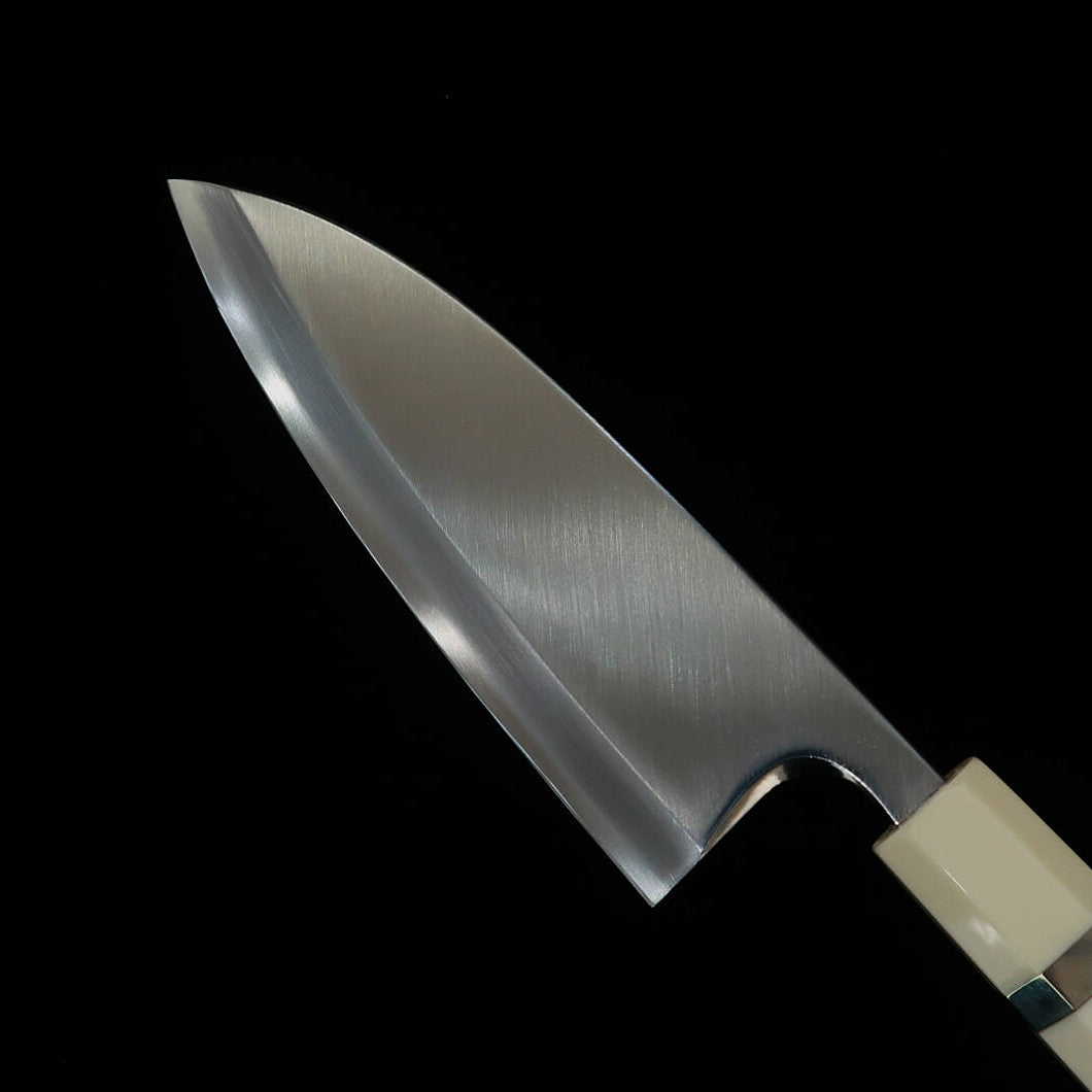 三浦MIURA 出刃 左利き用 銀紙三号 木砥仕上げ コーリアン柄(165mm)