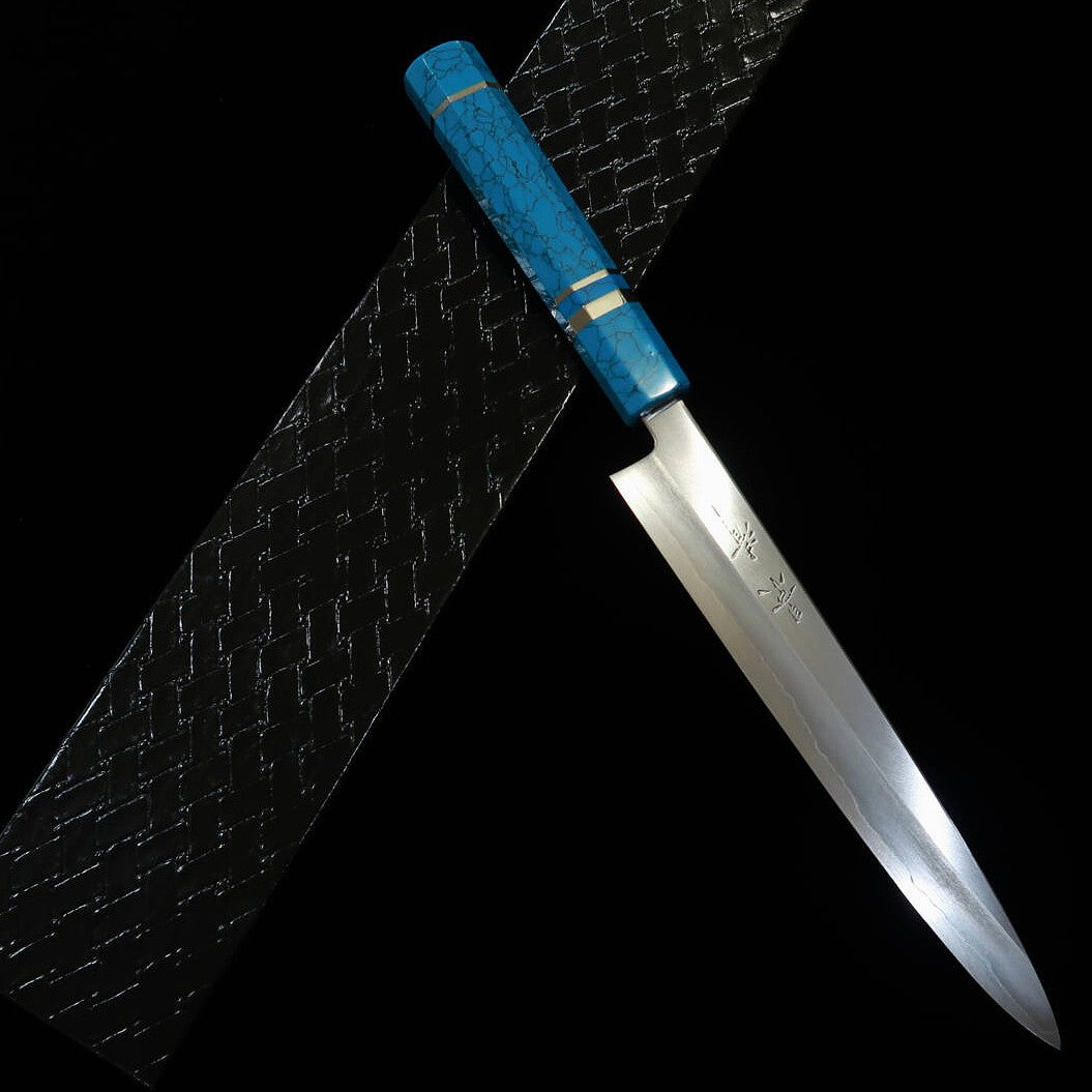 景清KAGEKIYO 和ペティ 銀紙三号 ターコイズハンドル(210mm)