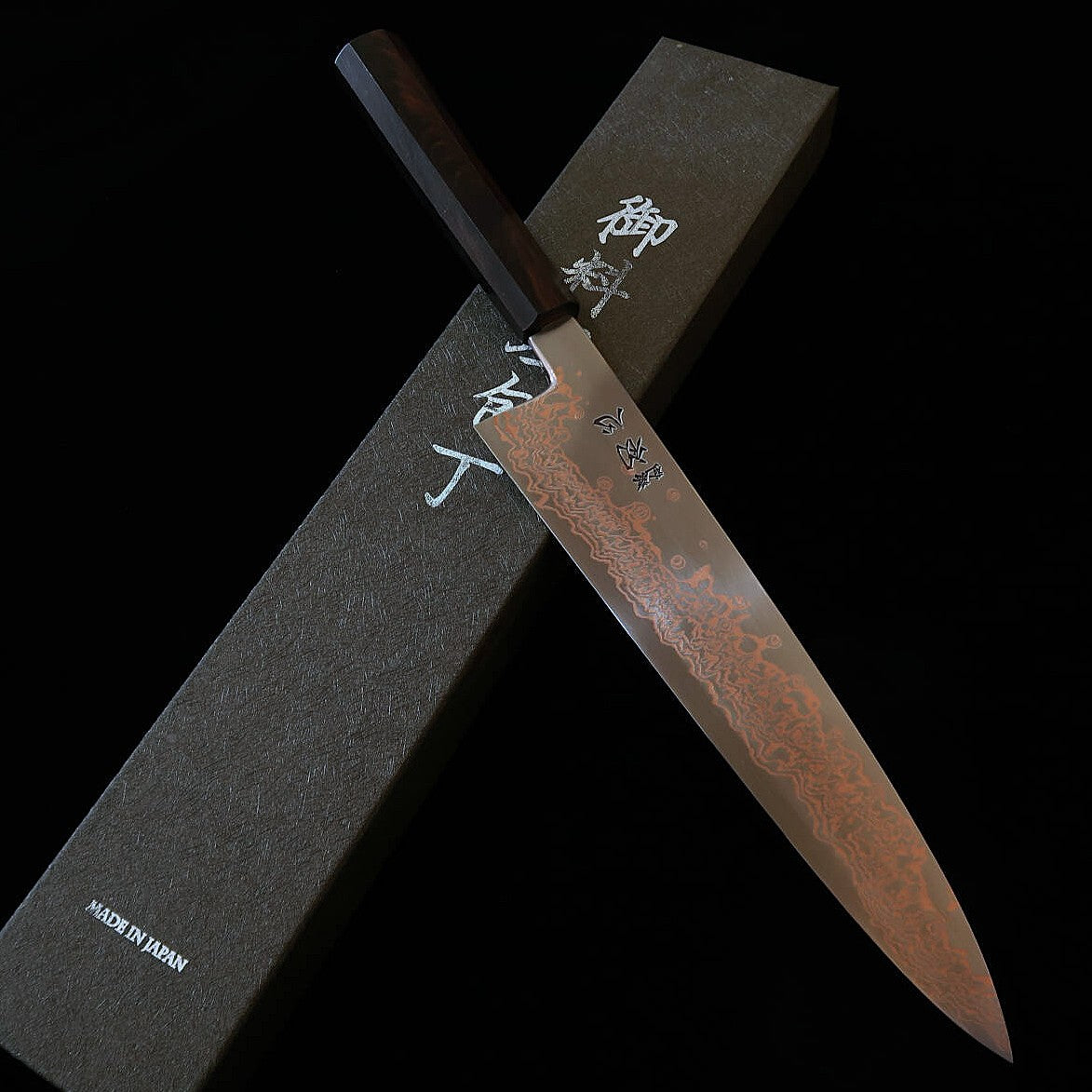 初心HATSUKOKORO 牛刀 SLD 有色ダマスカス 黒檀八角柄(270mm)