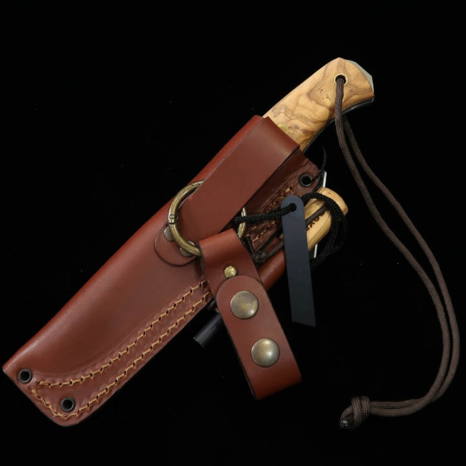 Faca de campping JOKER jok0007 CO123-P Ember F com firesteel de oliva