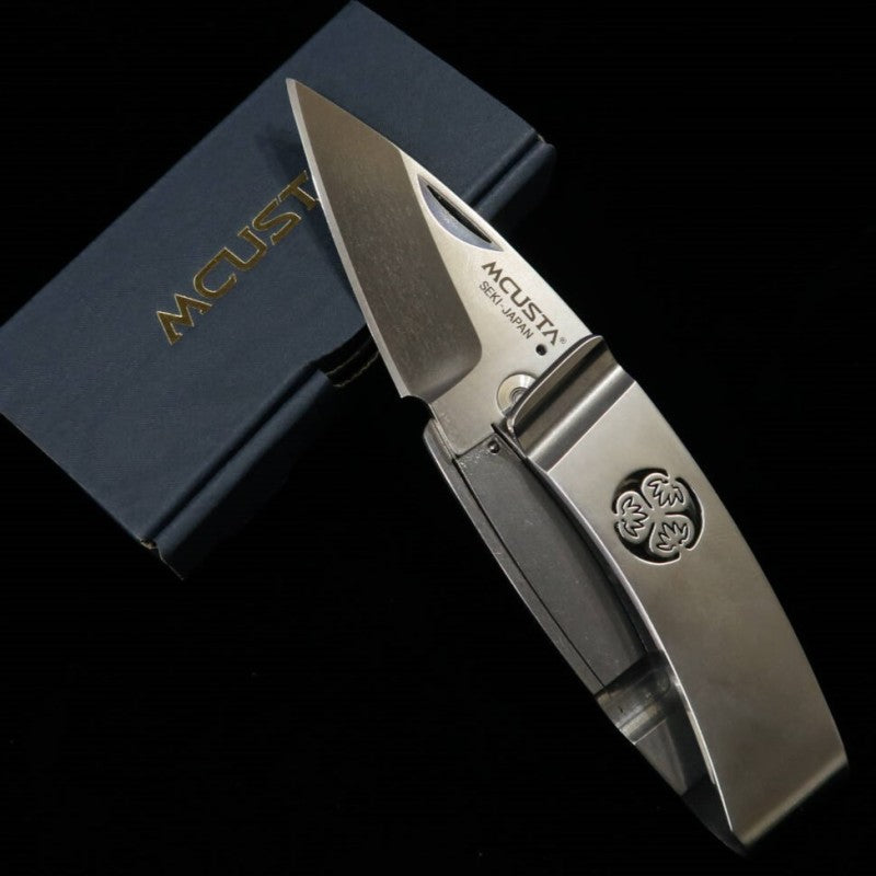 MCUSTA, clip de bolsillo "Kamon" Aoi, navaja con clip para billetes (50 mm)