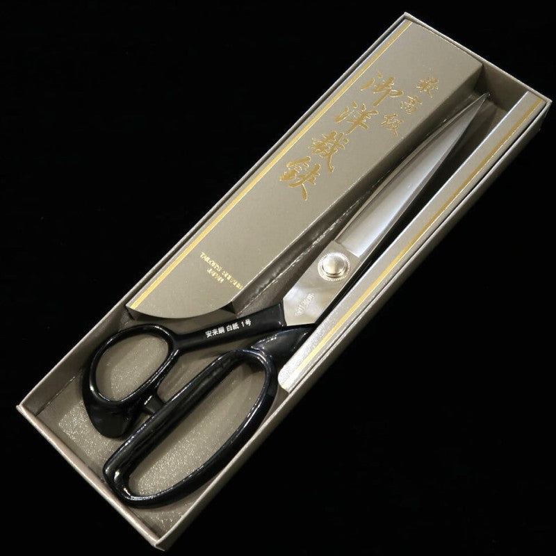 Tesoura Takeni-saku para lã em aço Shirogami totalmente para canhotos (240/260mm)