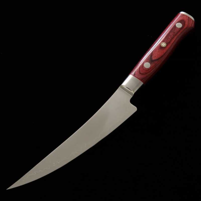 Boning knife ZANMAI MCUSTA Classic Pro Damascus Red Lotus (165mm)