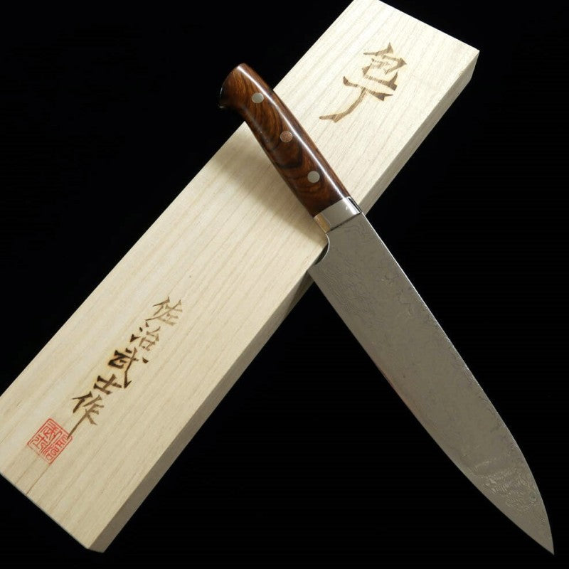 Saji Takeshi SAJI TAKESHI R2 Finition diamant Gyuto Manche en bois de fer (180-240 mm)