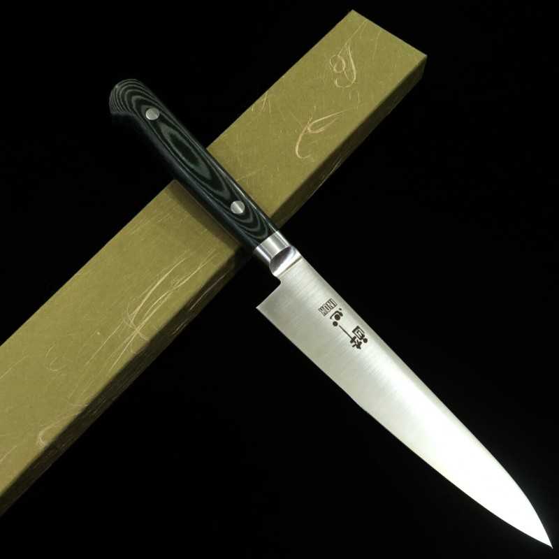 SUISIN Petty INOX PREMIUM Micarta Handle Green/Black (150mm)