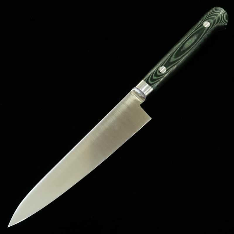 SUISIN Petty INOX PREMIUM Micarta Handle Green/Black (150mm)