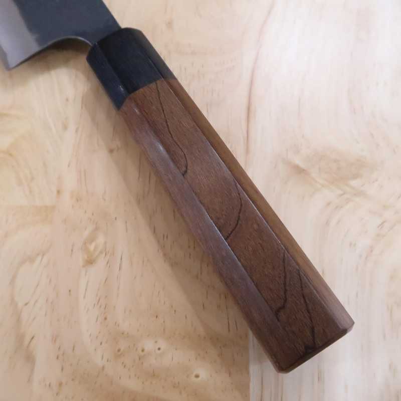 ANRYU Santoku Aogami Super hammered black finish Maple handle (165mm)