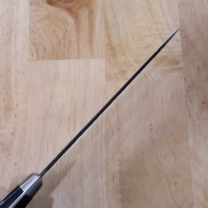 MIURA Petty Super blue steel Hammered Black Plywood Handle (135/150mm)