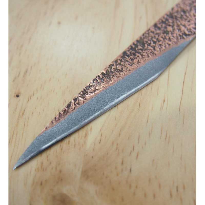 Ikeuchi Hamono IKEUCHI para zurdos, original con recubrimiento de cobre, Kiridashi No. 51 7 cm (60 mm)