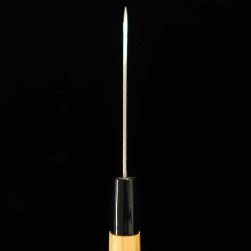 Ajikiri MIURA Ginsan Hoja doble filo para jurel, mango de olmo (105/120mm)