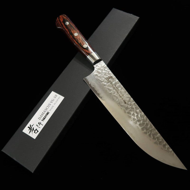 Faca de açougueiro SAKAI TAKAYUKI VG10 Damasco, cabo de mogno (210mm)