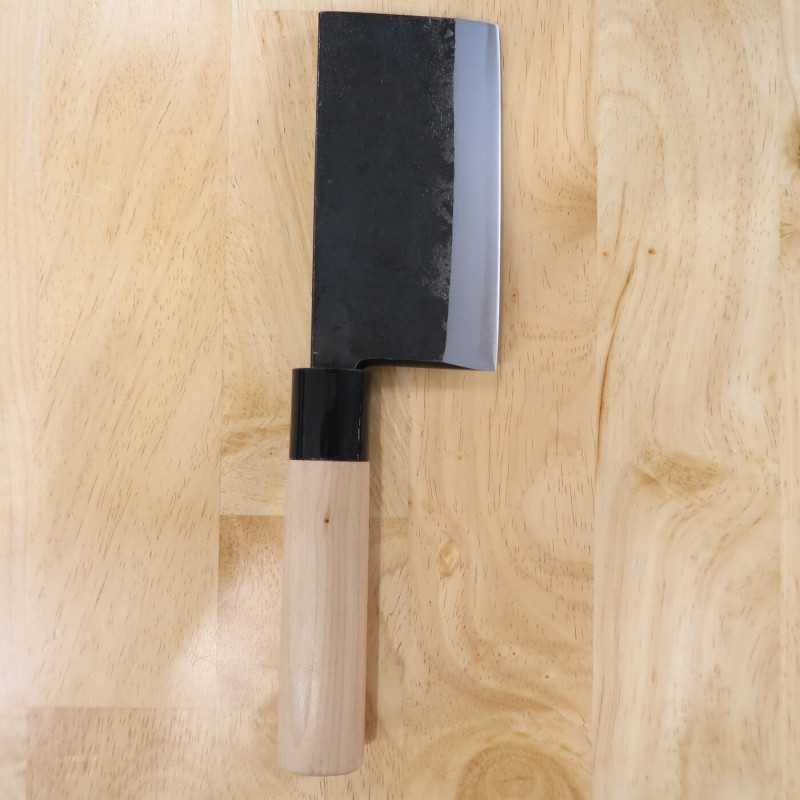 Ikenami Hamono Acier Blanc n°1 manche en cerisier, coupe os en os de cerf (125 mm)