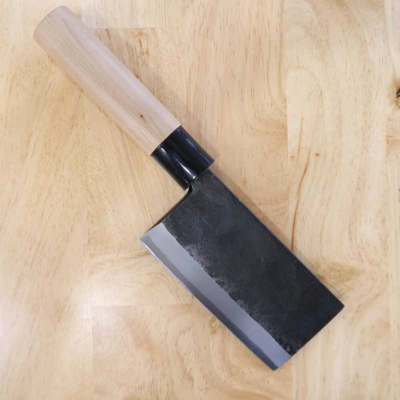 Ikenami Hamono Acier Blanc n°1 manche en cerisier, coupe os en os de cerf (125 mm)