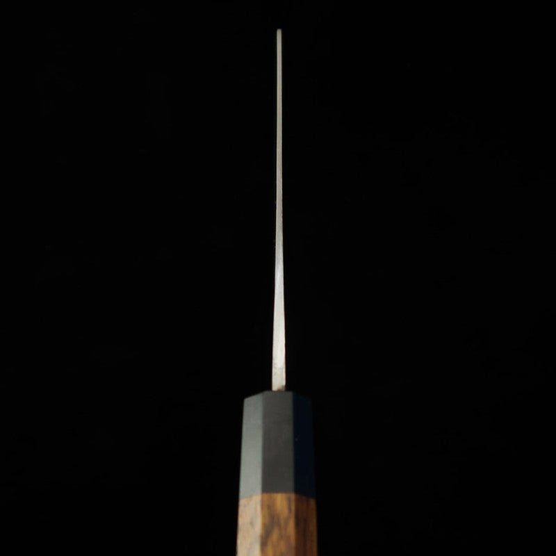 Hidari Yorimitsu BUNKA acero azul nº 1, acabado negro, mango de madera de hierro (200 mm)