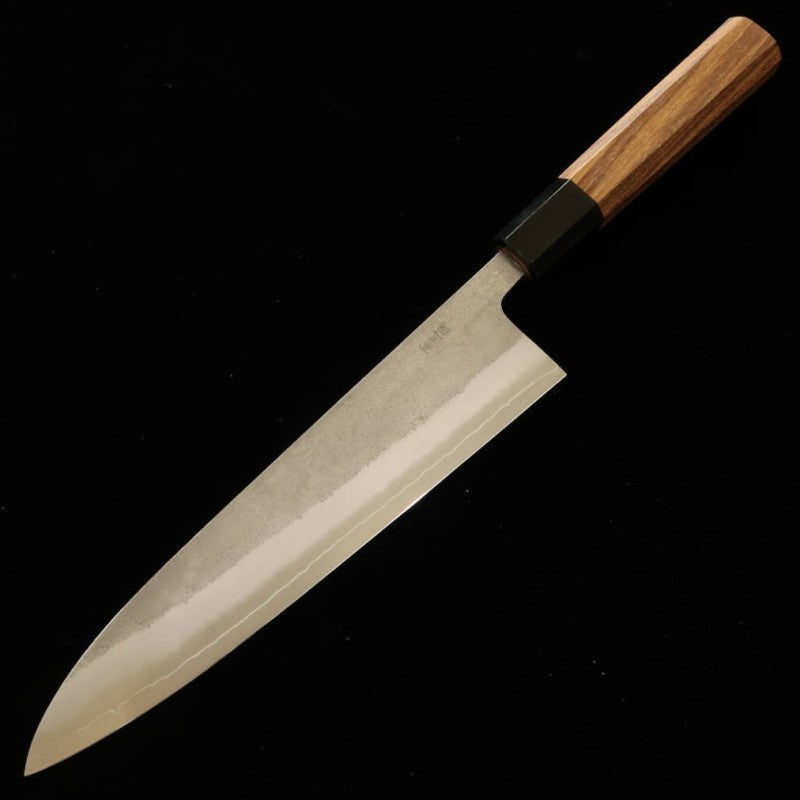 初心 HATSUKOKORO SKD(セミステンレス)梨地 チーク柄 牛刀 (210mm)