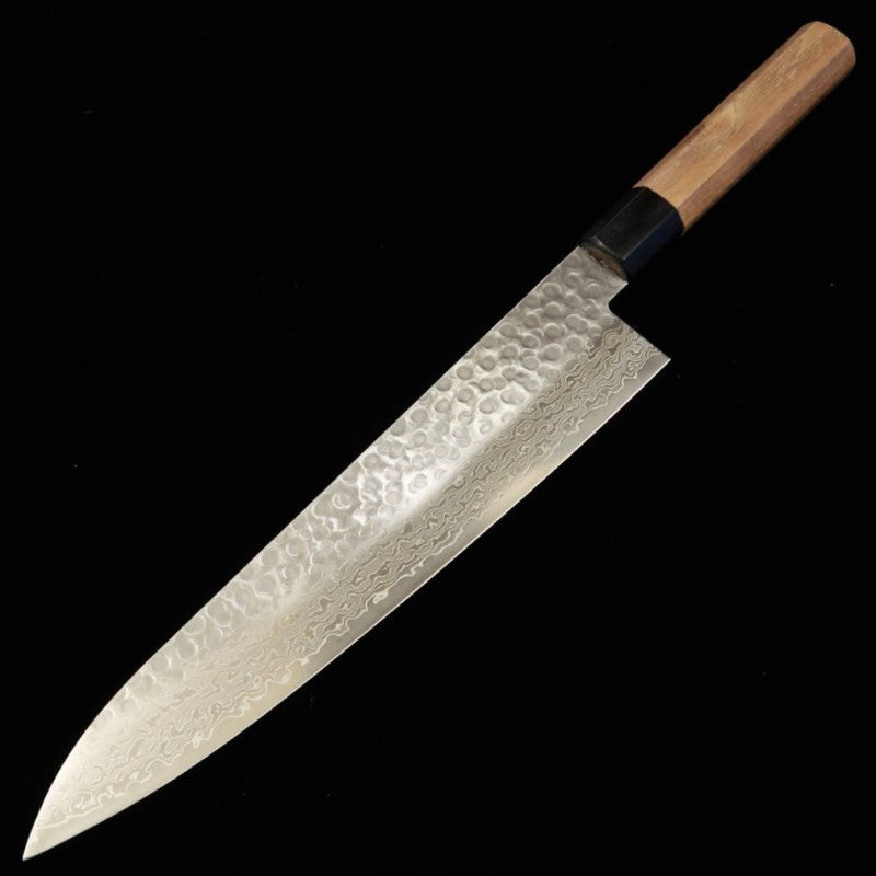 Miura MIURA Gyuto AUS10 Damasco com batidas, cabo de nogueira (240mm)