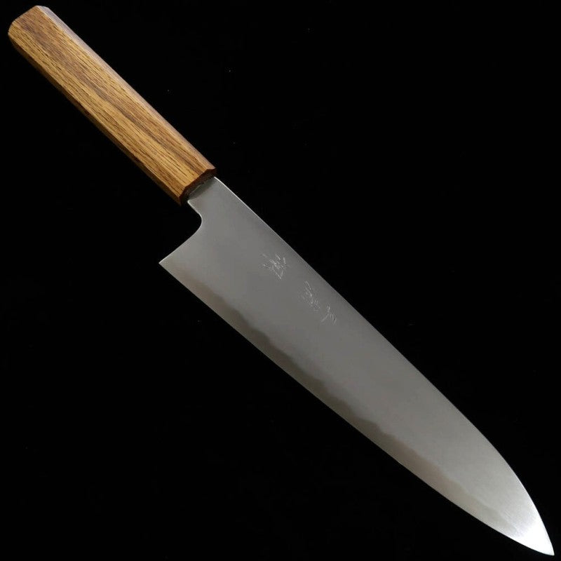 Gyuto MIURA Obidama Shirogami No. 2, oak octagonal handle (210mm)