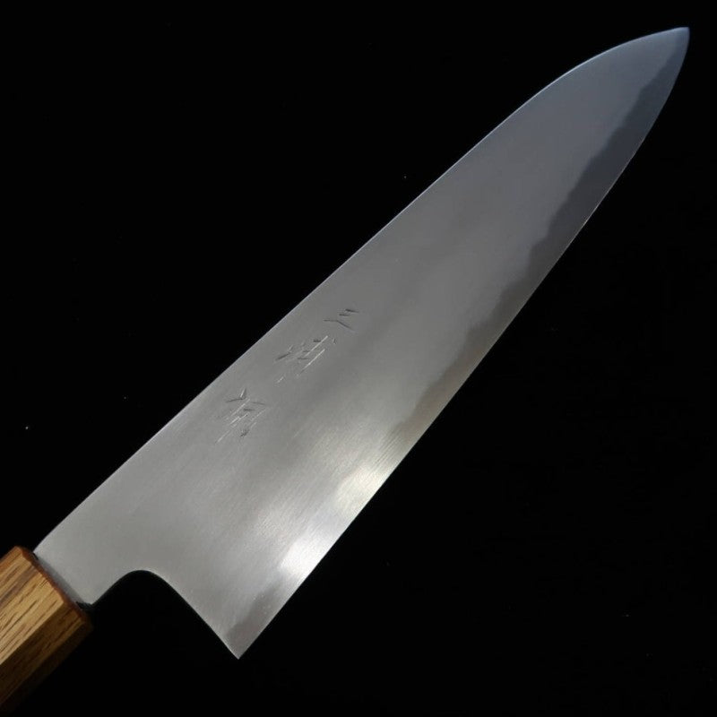 Gyuto MIURA Obidama Shirogami No. 2, oak octagonal handle (210mm)