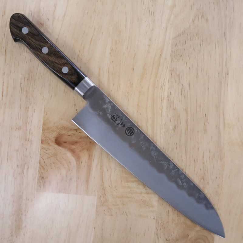 Miura Gyuto Acier Silver #3, inox, manche en contreplaqué brun foncé (210/240 mm)