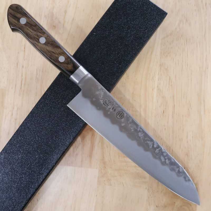 Miura Gyuto Acier Silver #3, inox, manche en contreplaqué brun foncé (210/240 mm)
