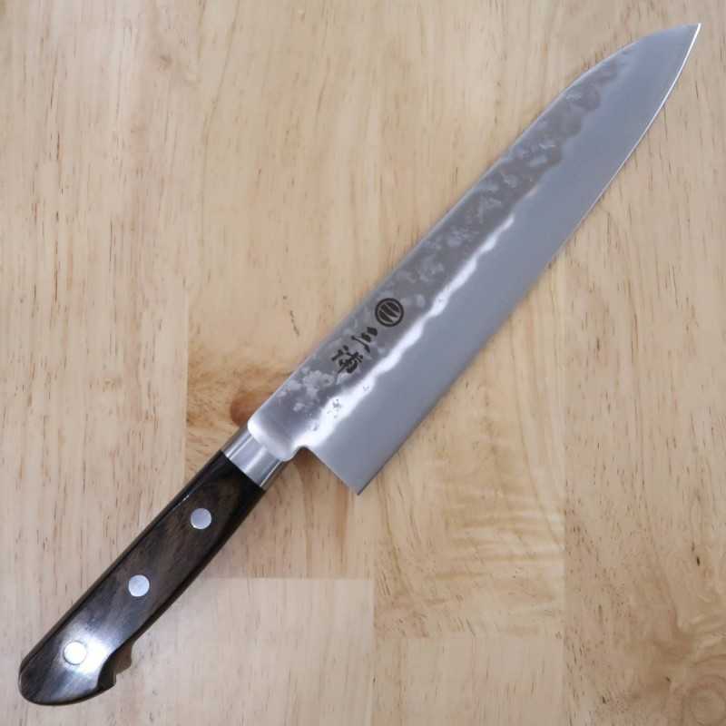 Miura Gyuto Acier Silver #3, inox, manche en contreplaqué brun foncé (210/240 mm)