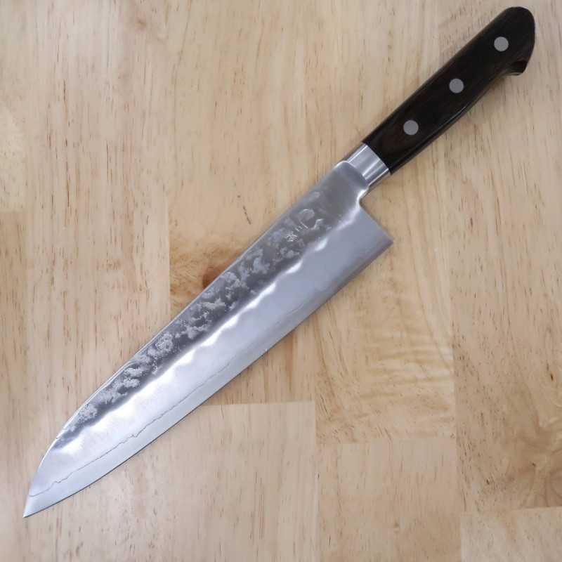 Miura Gyuto Acier Silver #3, inox, manche en contreplaqué brun foncé (210/240 mm)