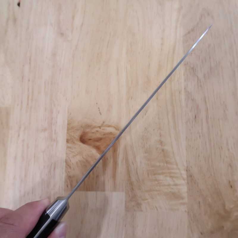Miura Gyuto Acier Silver #3, inox, manche en contreplaqué brun foncé (210/240 mm)
