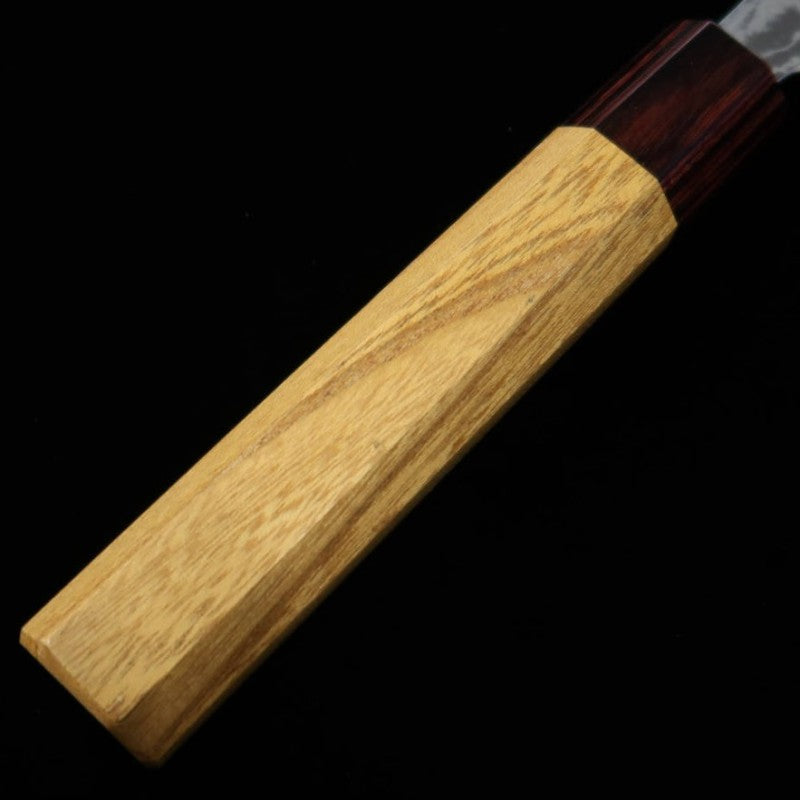 Gyuto MIURA AUS10, patrón de olas, níquel damasco, mango de olmo (210mm)