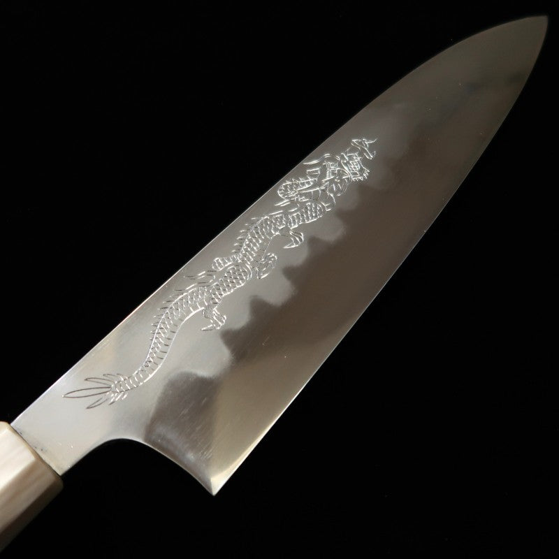 Gyuto MIZUNO Aogami No. 1 Honyaki DX Acabamento Dragão (240mm)