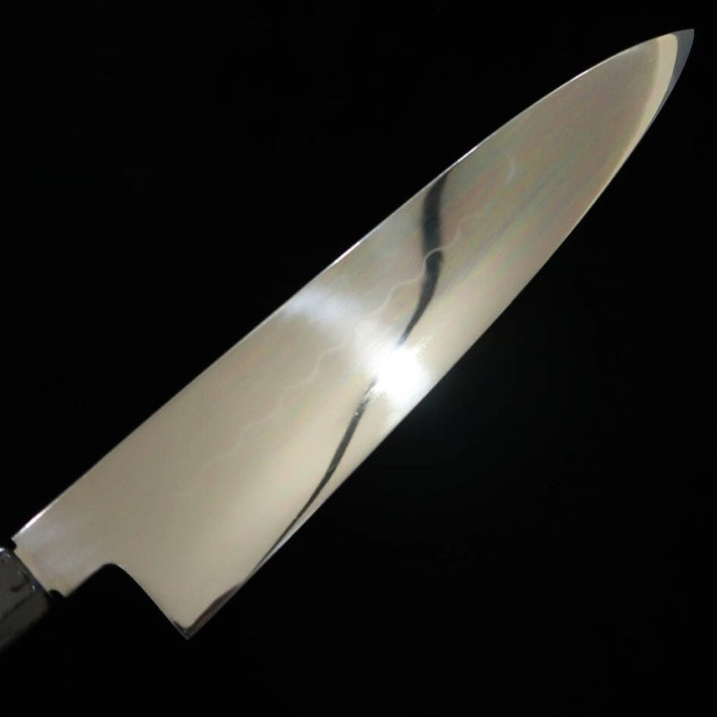 Gyuto SUISIN Honyaki Shirogami No. 3 com cabo em ebano e bainha de magnólia Por Ikeda Miwa (240mm)