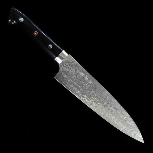 Saji Takeshi R2 Finition diamant Gyuto Manche Micarta noir (210 mm)