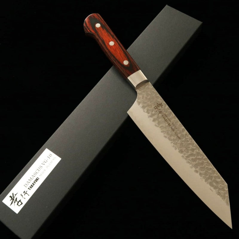 Gyuto Sakai Takayuki Sword-shaped VG-10 Damascus 33-layer hammered finish (190mm)