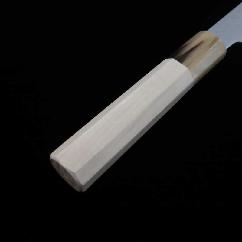 MIURA Obidama Damas, acier bleu n°1, couteau de chef, manche octogonal en magnolia (210/240 mm)