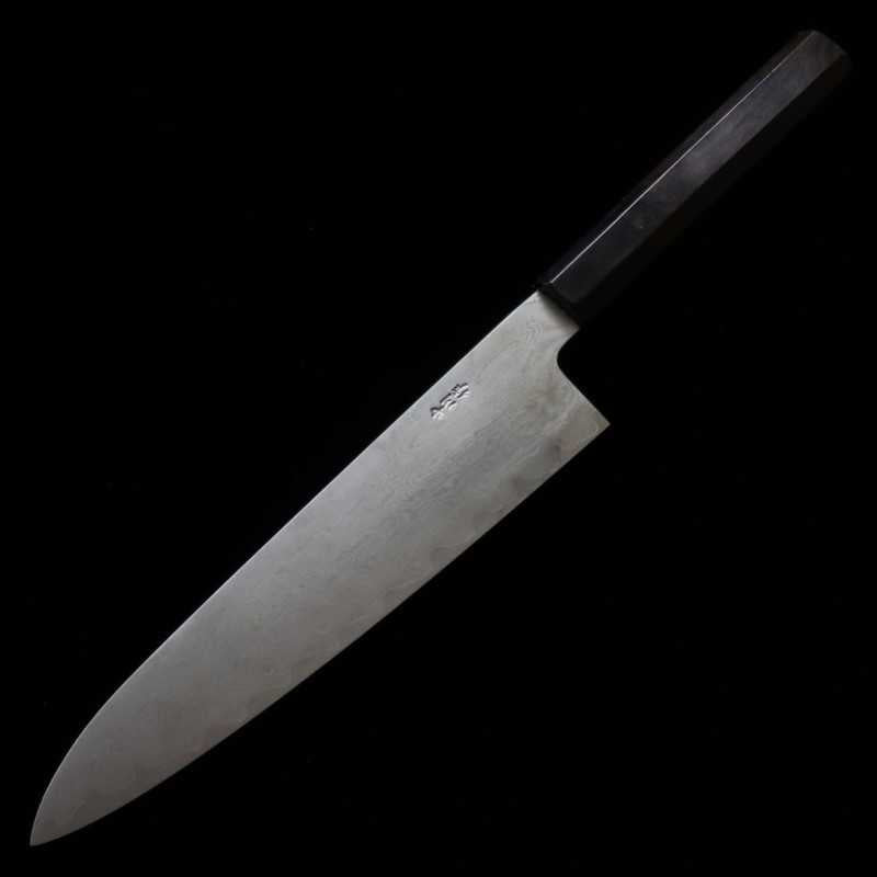 三浦 佩 MIURA Obidama VG10 ステンレス ダマスカス  牛刀 黒檀柄  (210/240mm)