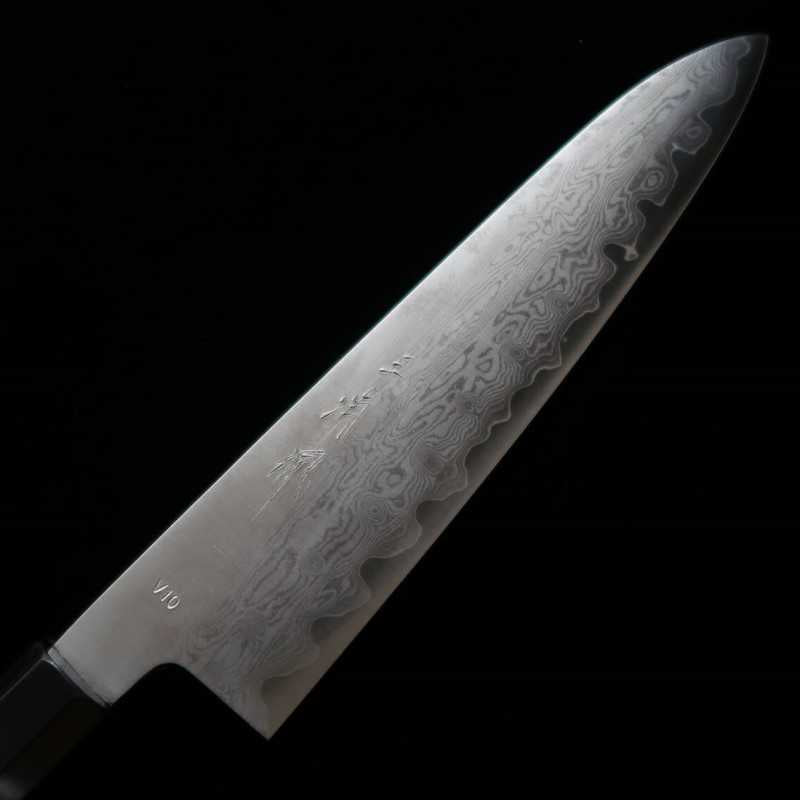 三浦 佩 MIURA Obidama VG10 ステンレス ダマスカス  牛刀 黒檀柄  (210/240mm)