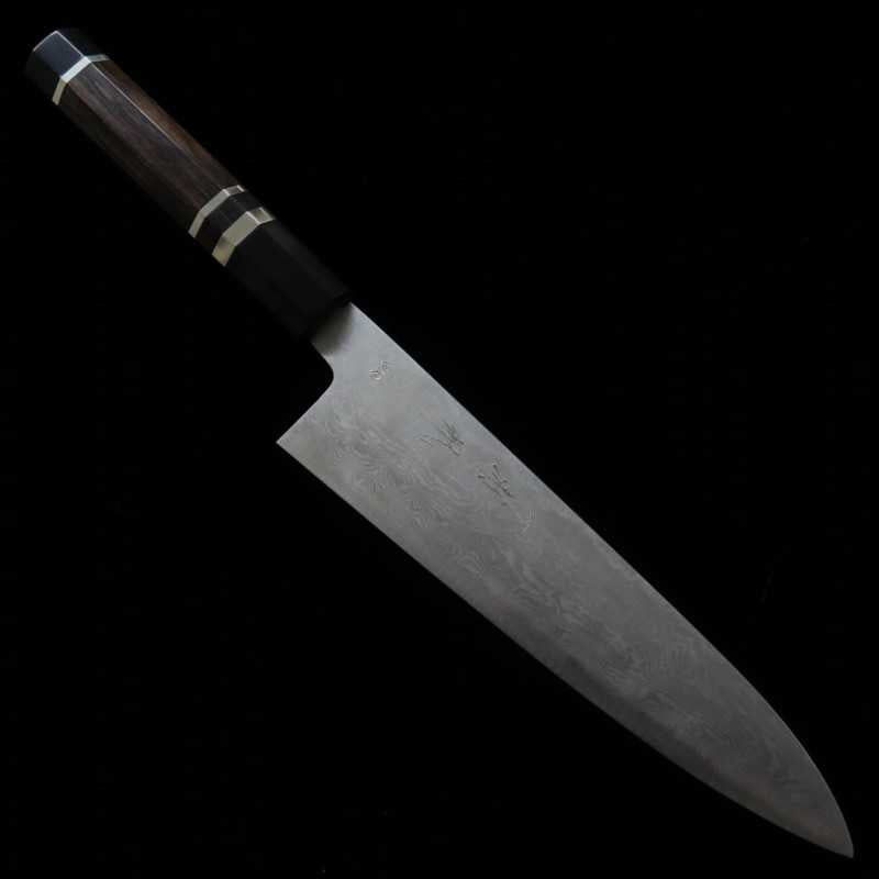 MiuraKnivesObidama Gyuto VG10 Damas Manche en ébène et argent (210/240 mm)