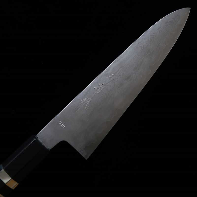 MiuraKnivesObidama Gyuto VG10 Damas Manche en ébène et argent (210/240 mm)