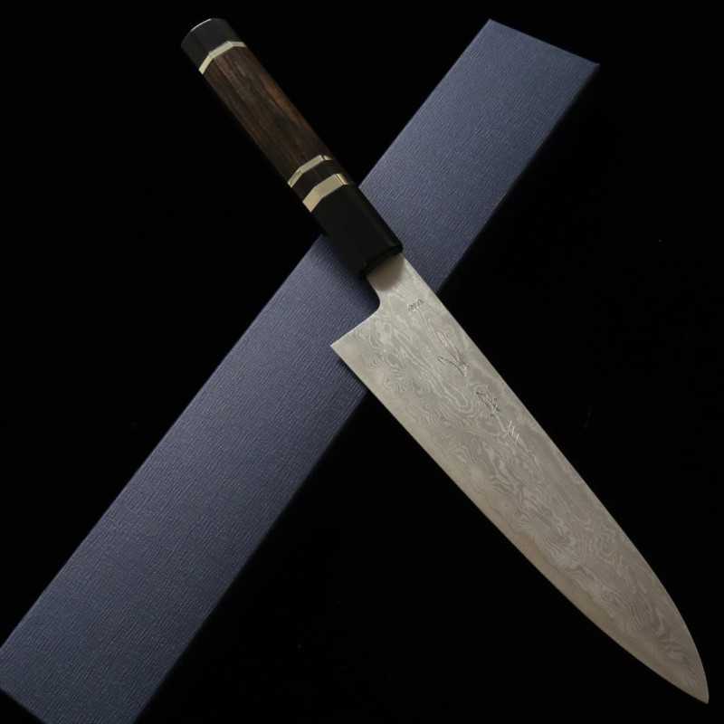 MiuraKnivesObidama Gyuto VG10 Damas Manche en ébène et argent (210/240 mm)