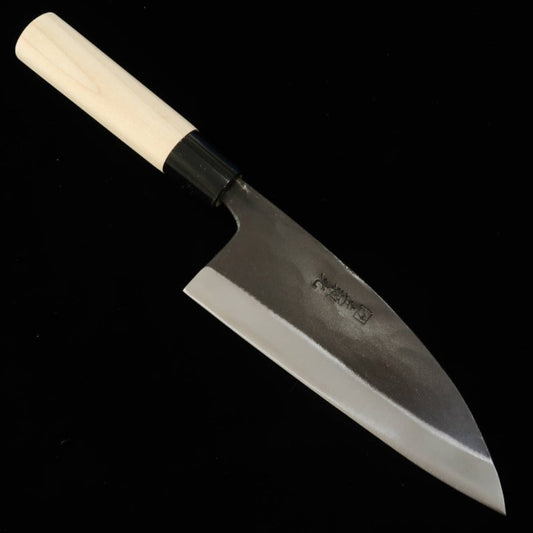 左頼光 HIDARI YORIMITSU 出刃 SK材 黒打ち 朴柄 (165mm)