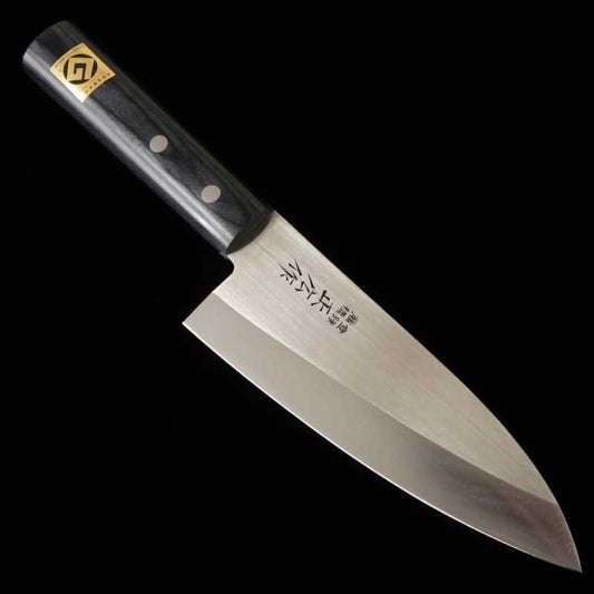 MASAHIRO Masahiro inox manche en bois noir Deba (150-210 mm)