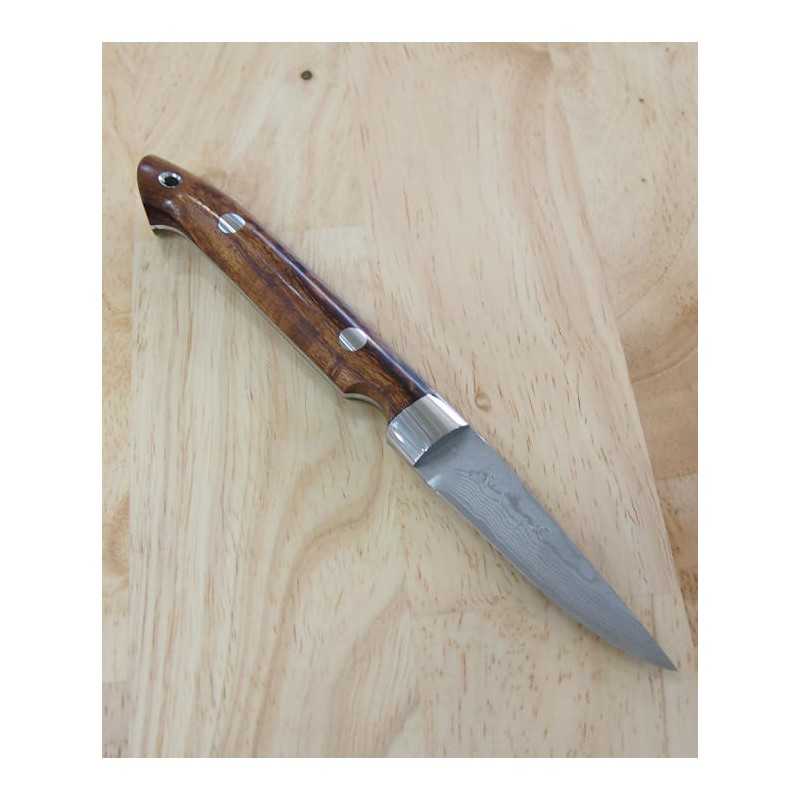 Yuta Katayama "Kawasemi" Caper VG10 Nickel Damascus Ironwood (73mm)