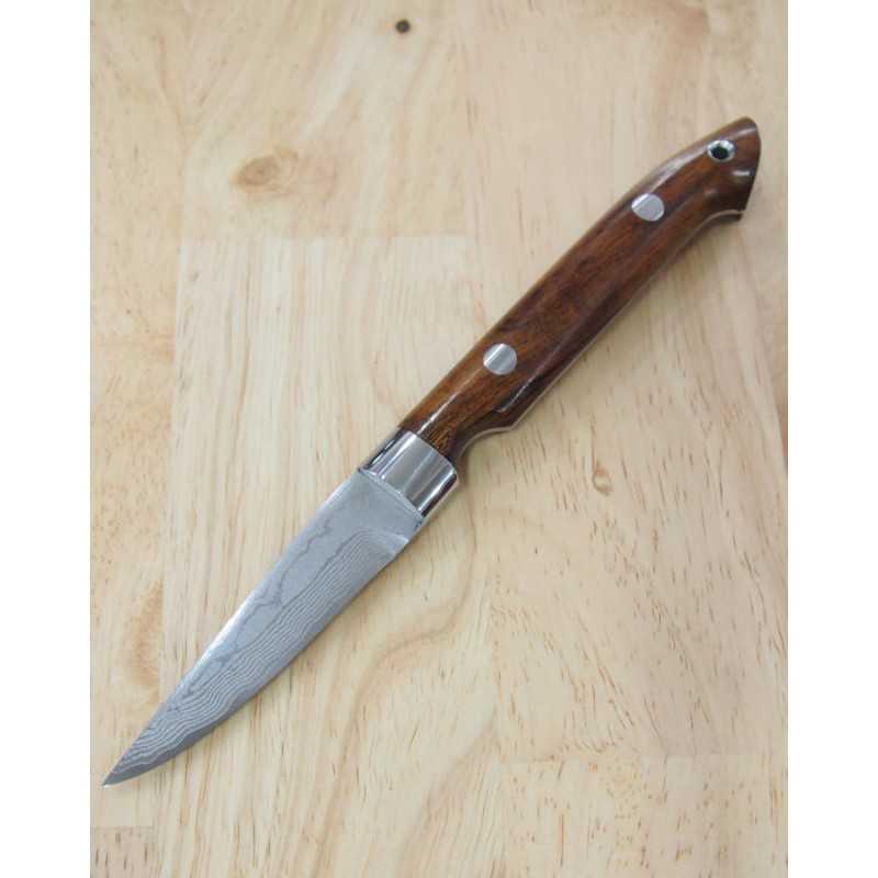 Yuta Katayama "Kawasemi" Caper VG10 Nickel Damascus Ironwood (73mm)