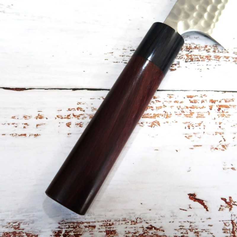 安立ANRYU 牛刀 青紙二号 ステン割込 鎚目 紫檀柄 (210/240mm)