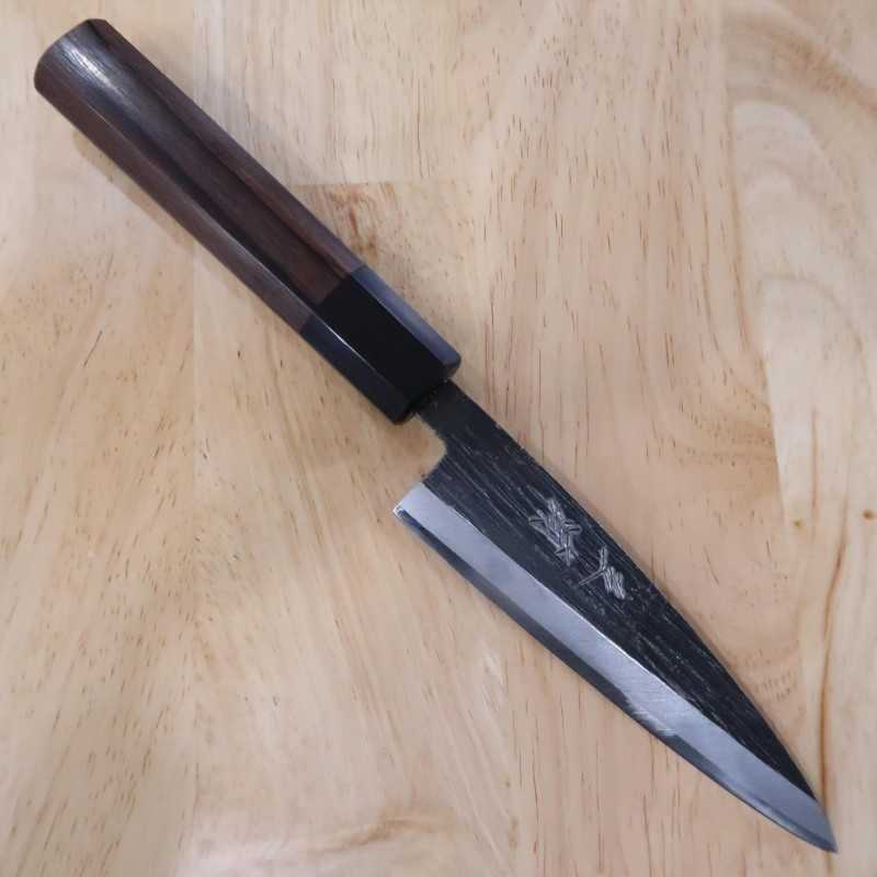 Miura Acier Bleu n°2 finition noire Kaizaki manche octogonale en palissandre (120 mm)