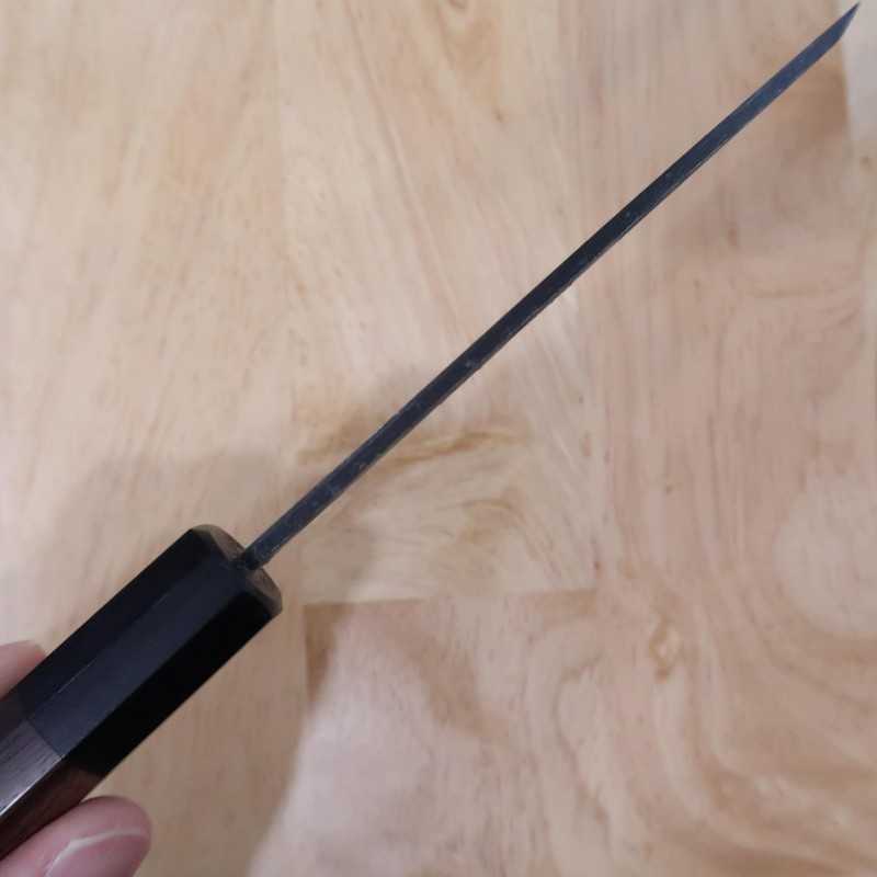 Miura Acier Bleu n°2 finition noire Kaizaki manche octogonale en palissandre (120 mm)