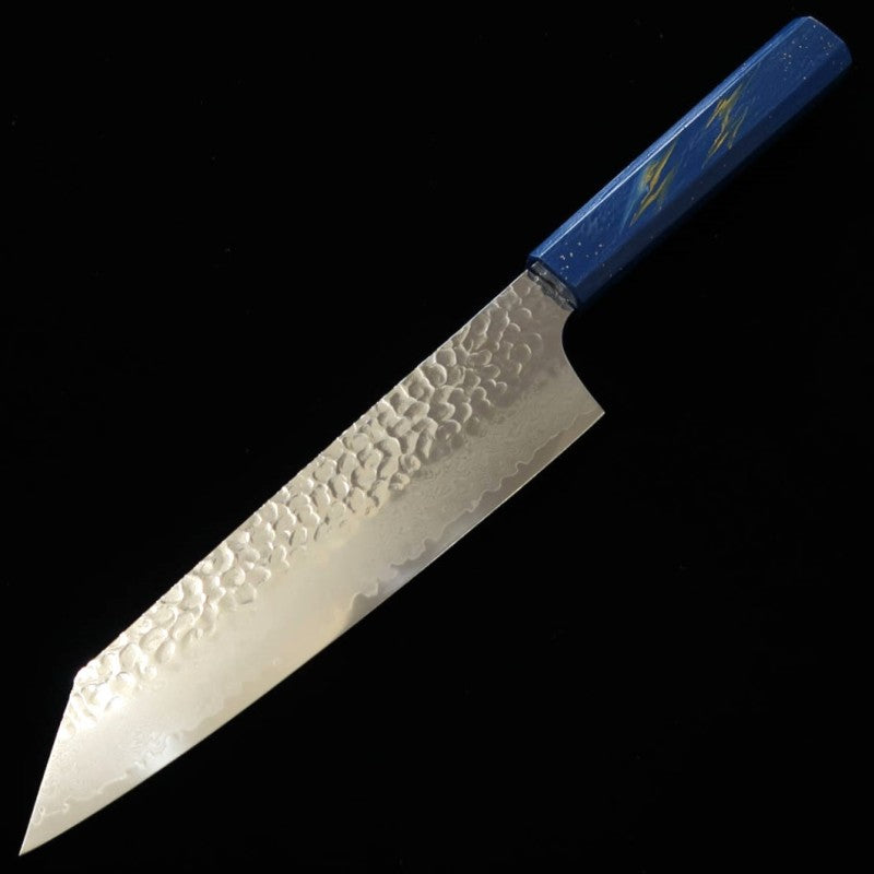 Sakai Takayuki Ishi Gyuto forme sabre VG10 Damas 33 couches Manche en chêne laqué (190 mm)