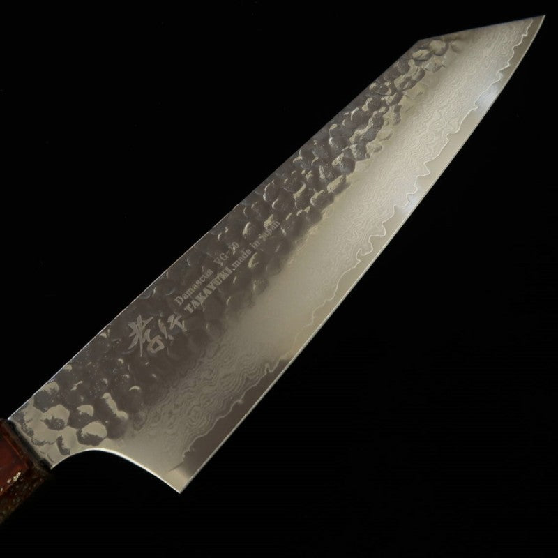 Sakai Takayuki HOSHIREN Gyuto à pointe VG10 Damas 33 couches Manche en chêne laqué (190 mm)