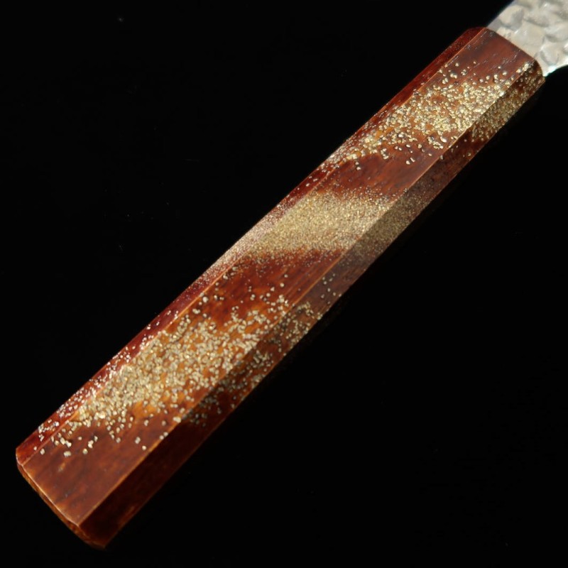 Sakai Takayuki HOSHIREN Gyuto à pointe VG10 Damas 33 couches Manche en chêne laqué (190 mm)