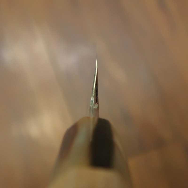 MIURA Obidama, acier Gin-san n°3, finition miroir, lame Kiritsuke Yanagiba, manche octogonal en corne de buffle blanc, pour gaucher (270/300mm)