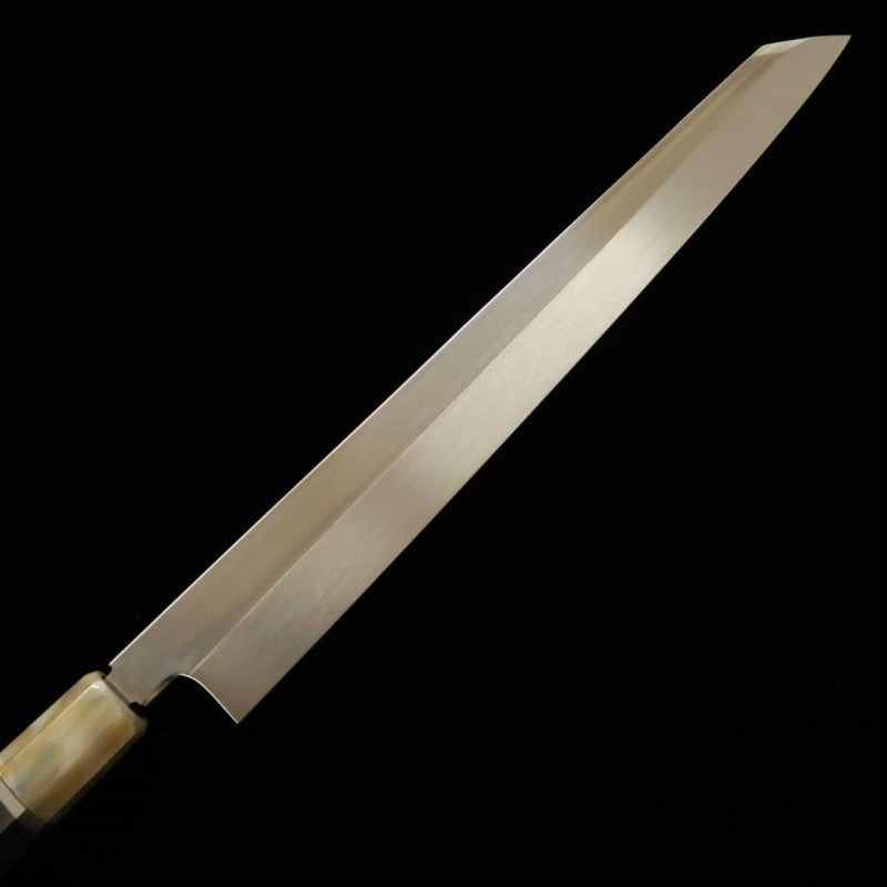 Kiritsuke yanagiba Honyaki SUISIN Por Kenji Togashi Shirogami nº 2 cabo em ébano (300mm)